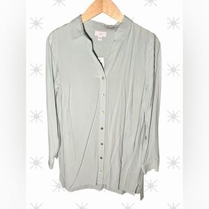 J. Jill NWT Button-Down Shirt White Jade Size XS